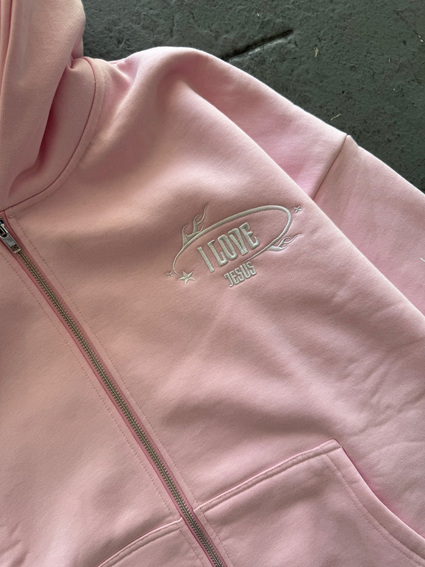 AGAPE Pink zip up