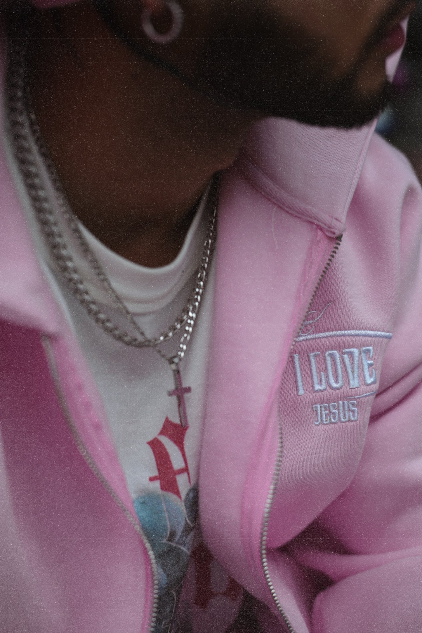 AGAPE Pink zip up