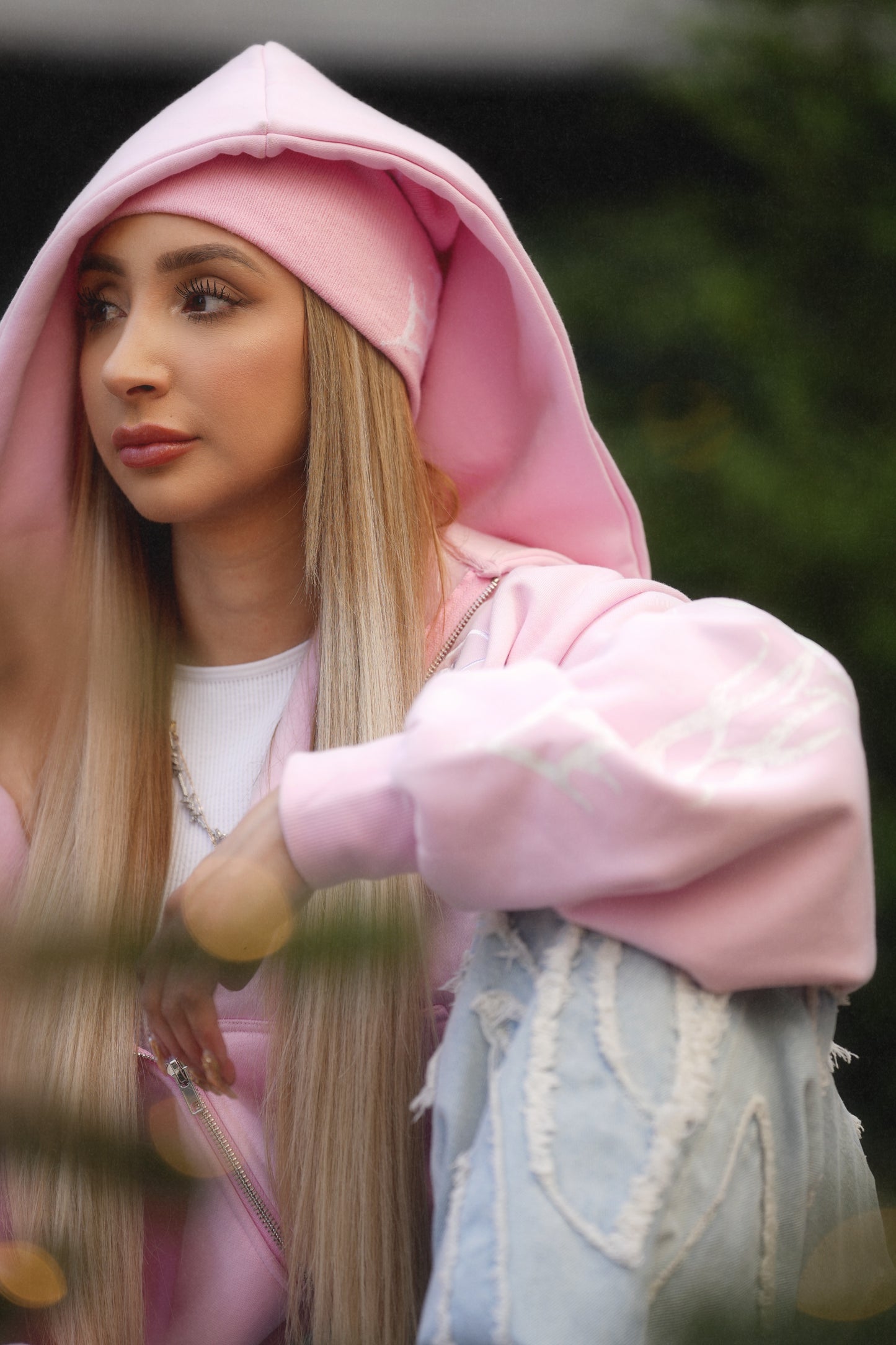 AGAPE Pink zip up
