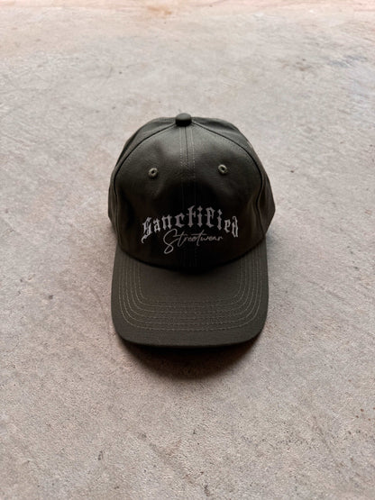 1 Corinthians 6:11 Green dad hat - Sanctified Streetwear