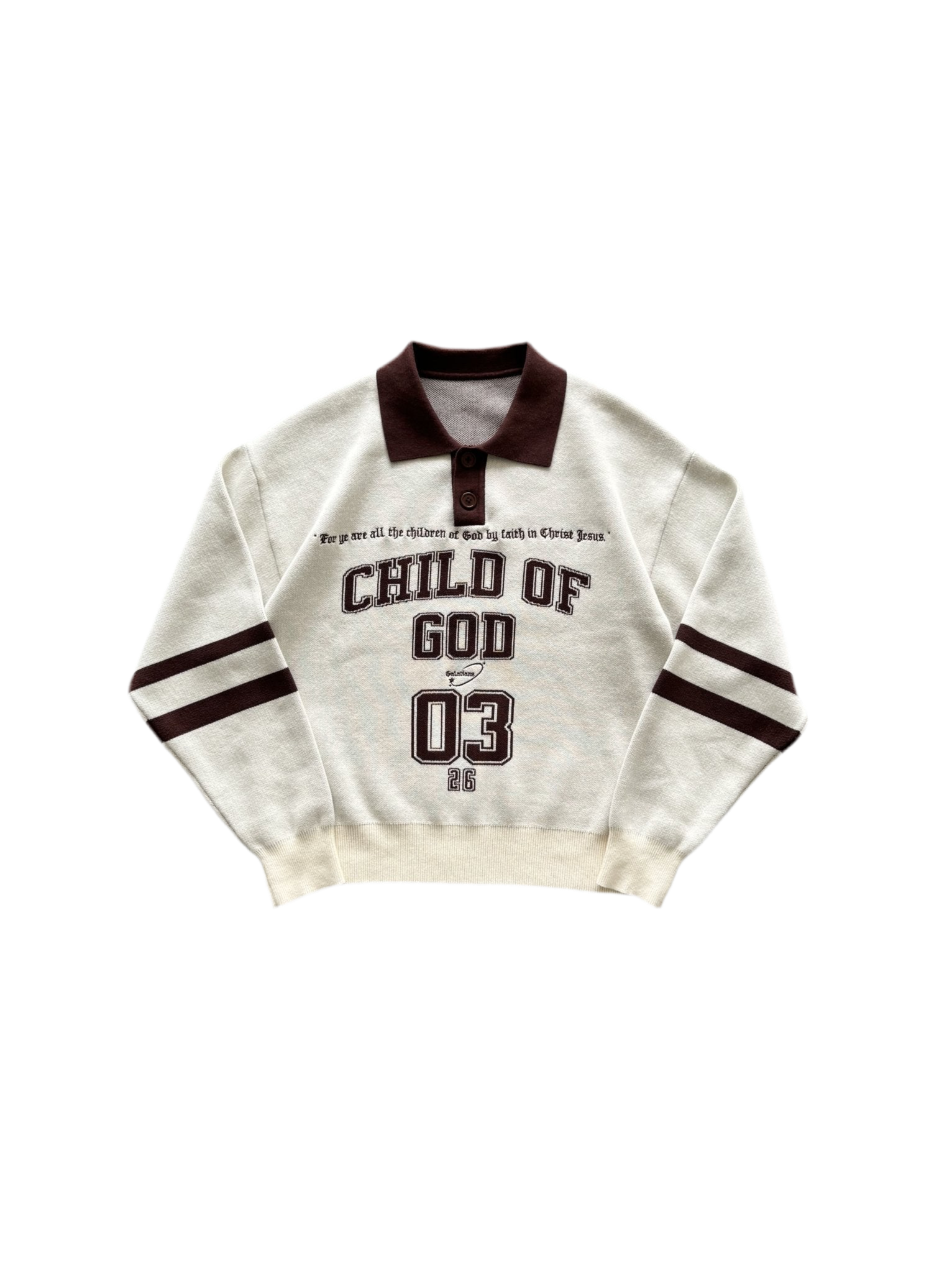 Crème Brûlée knitted polo