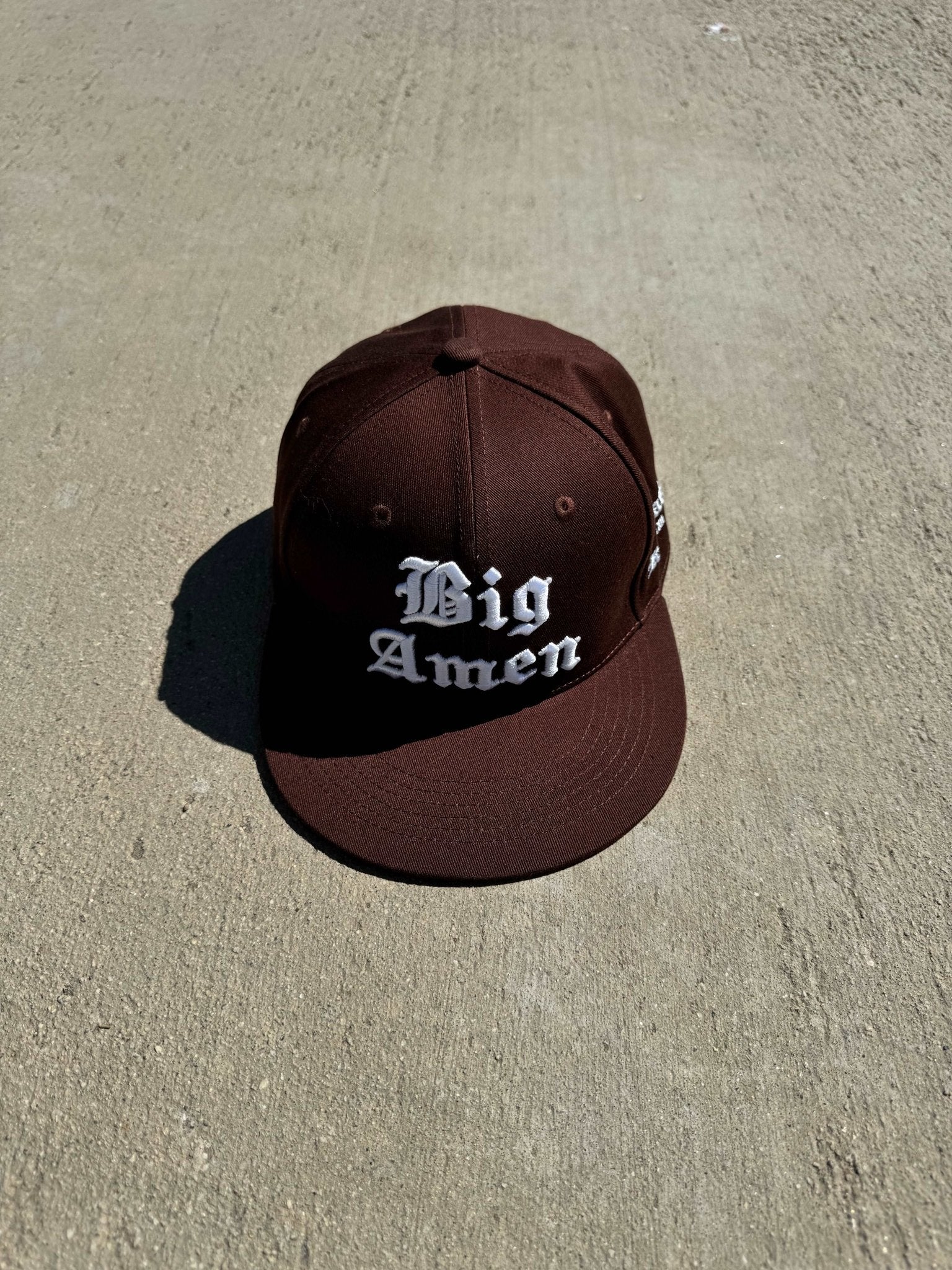 Big Amen Chocolate fitted hat - Sanctified Streetwear