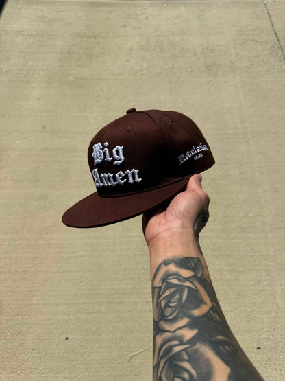 Big Amen Chocolate fitted hat - Sanctified Streetwear