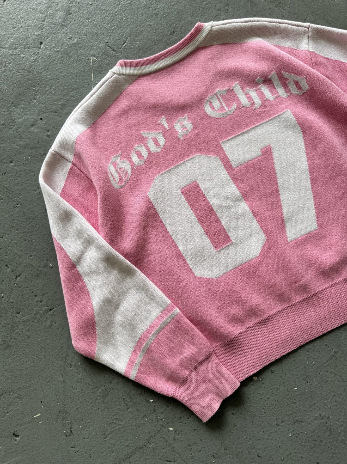 Rose Pink knitted jersey - Sanctified Streetwear