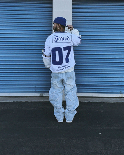 Saved by Grace Royal Blue - Sanctified Streetwear