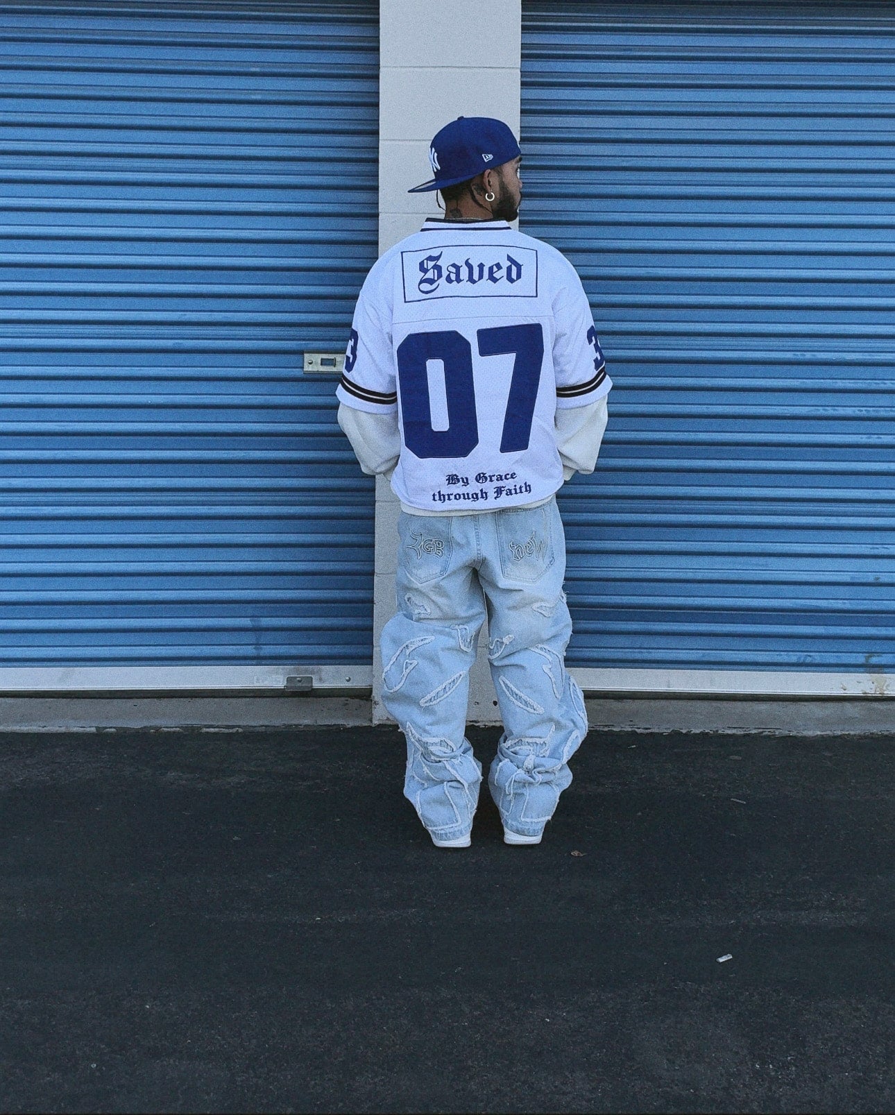 Saved by Grace Royal Blue - Sanctified Streetwear